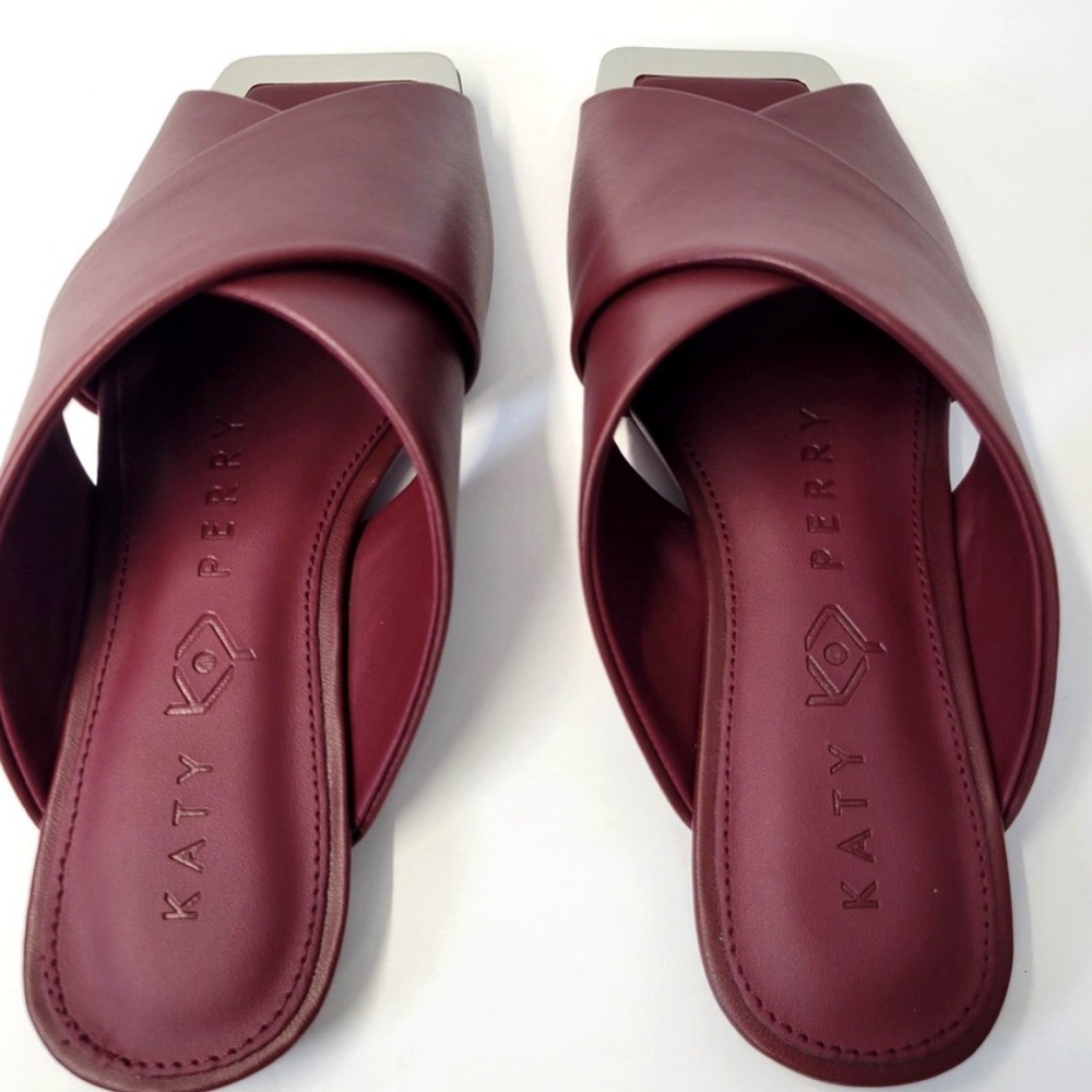 7.5 NEW Katy Perry Collections Size Slide Cranberry Sandals BNIB! - Picture 7 of 12